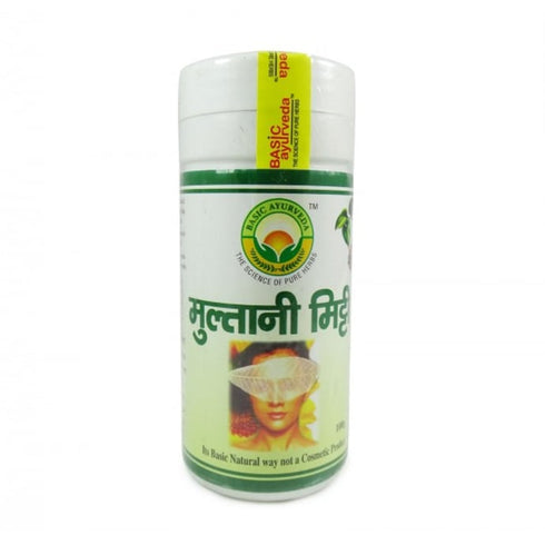 Basic Ayurveda Multani Mitti,jar of 100 gm Powder
